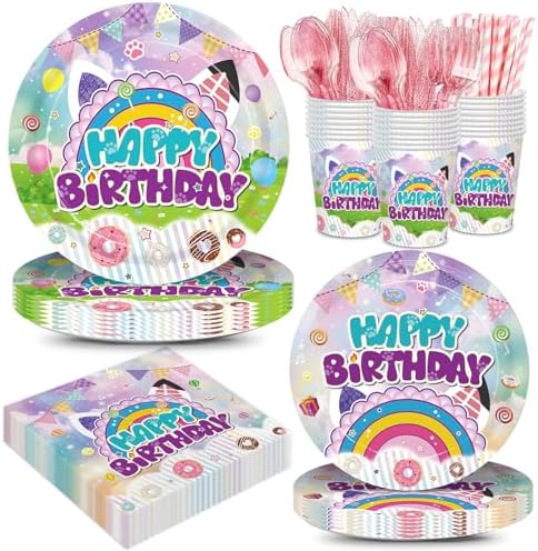192 Pcs Cartoon Birthday Party Tableware Set For Kids