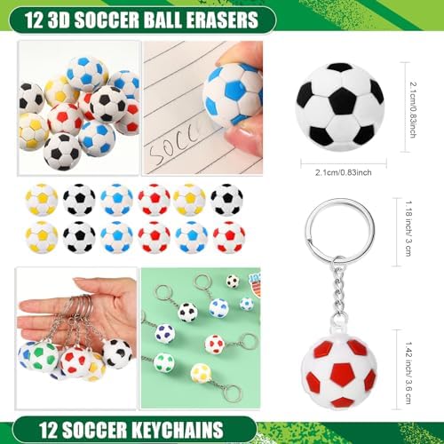 Hiboom Soccer Party Favors 110 Pcs Multi-Item Pack