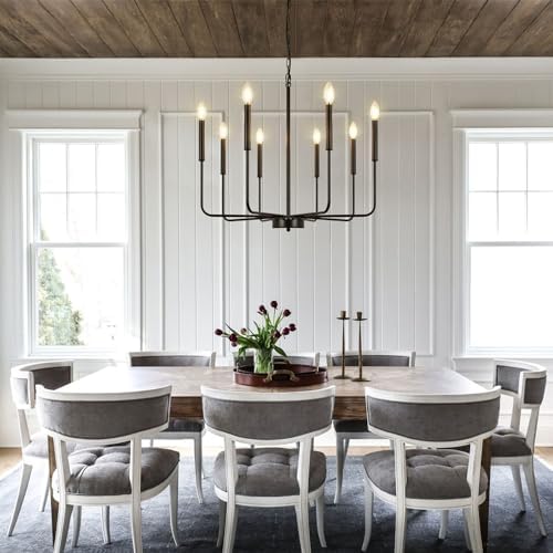 Bed Bath Beyond 8-Light Farmhouse Candle Chandelier Black