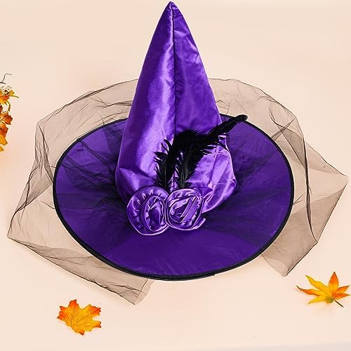 Hoyuwak Witch Hat for Women Halloween