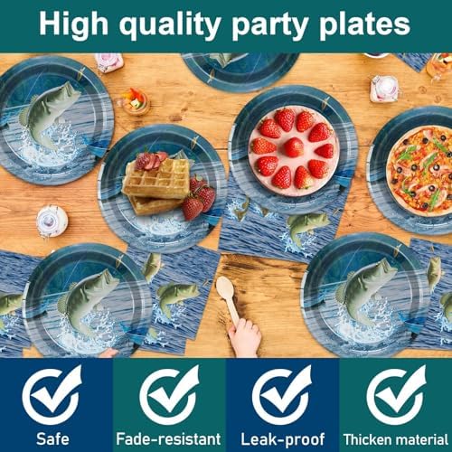 Gone Fishing Party Decorations Tableware Set