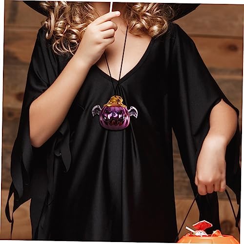 Toyvian 3Pcs LED Pumpkin Lantern Necklace for Halloween Party