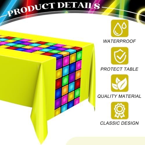 Irenare 6-Pack Neon Disco Tablecloths