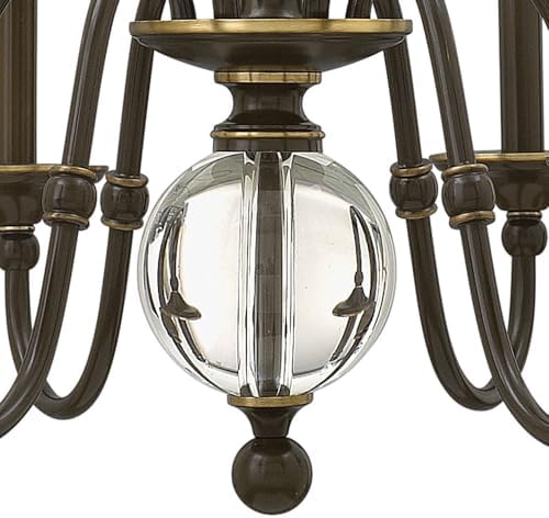 Hinkley Eleanor Traditional Six Light Chandelier Light Oiled Bronze