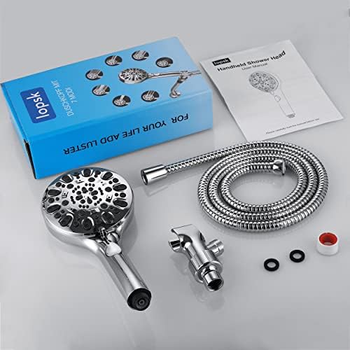 Iopsk 7 Spray Handheld Shower Head with OnOff Switch