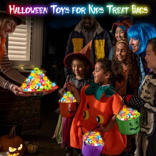 105PCS Halloween Glow in the Dark Bouncy Balls Bulk