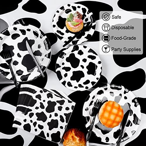 Durony 169 Piece Cow Print Party Set for 24 Guests