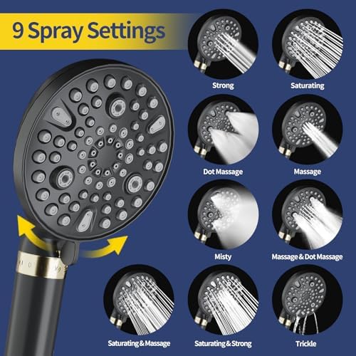 HANLIAN Dual Shower Head with Handheld Spray Combo
