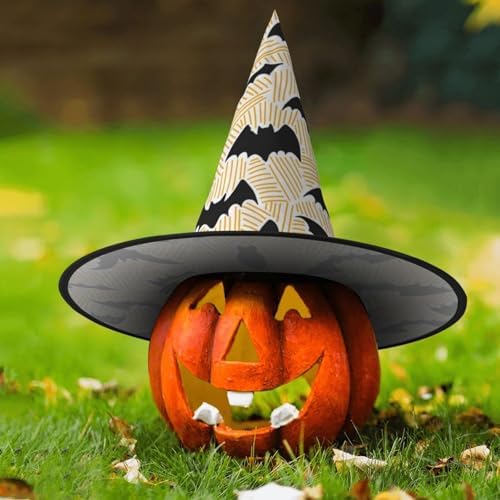Black Bats Witch Halloween Costume Hat for Adults