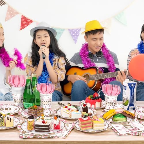 120pcs Western Cowgirl Party Tableware Set