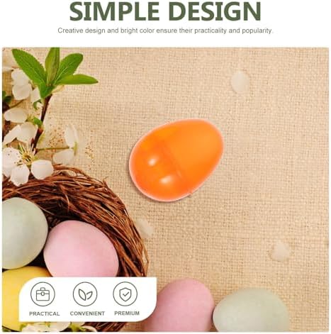 IMIKEYA 50pcs Fillable Plastic Easter Eggs for Party Decorations