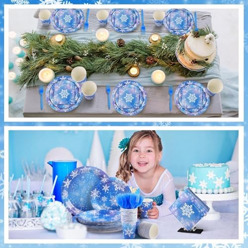 Durony 144 Piece Frozen Party Tableware Set