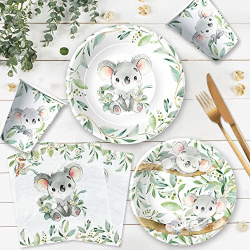 Koala Birthday Party Supplies Set for 24 Guests