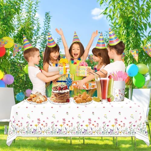 Wildflower Themed Party Supplies Set for 24 Guests