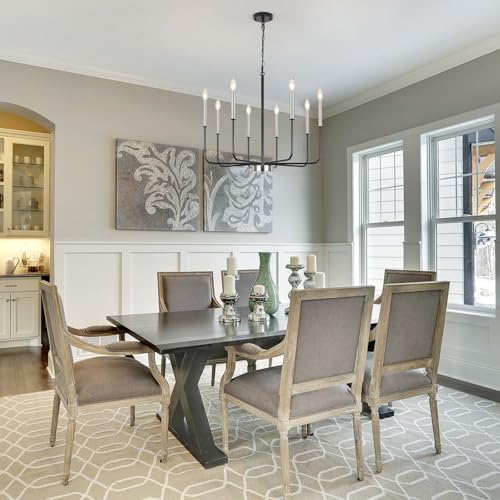 Bed Bath Beyond 8-Light Farmhouse Candle Chandelier Black and Nickel
