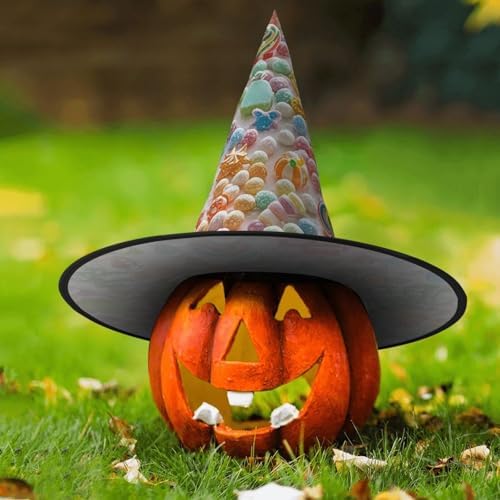 Colorful Candy Witch Halloween Costume Hat