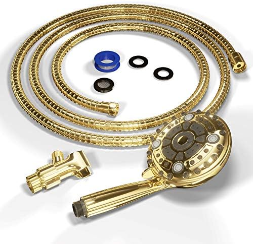 Aquarius Mist Gold Handheld Shower Head with 6 Spray Settings