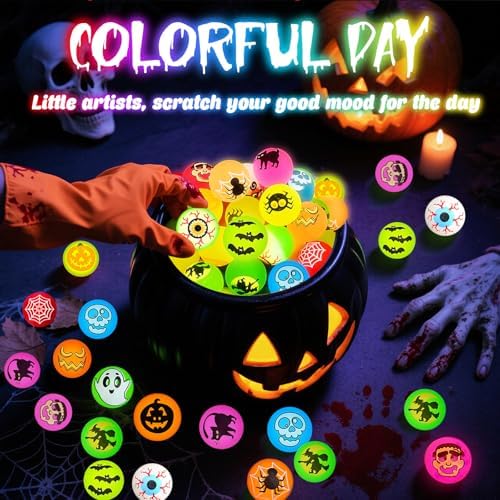 105PCS Halloween Glow in the Dark Bouncy Balls Bulk