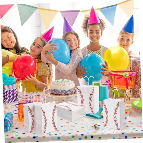 Totority 12Pcs Baseball Party Bags with Handle