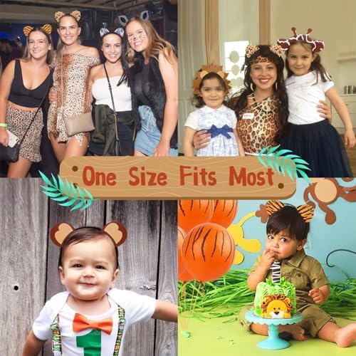 CiyvoLyeen Jungle Animal Ears Headbands for Kids