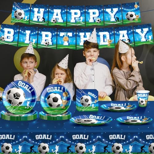 Soccer Birthday Party Decorations Set for 24 Guests