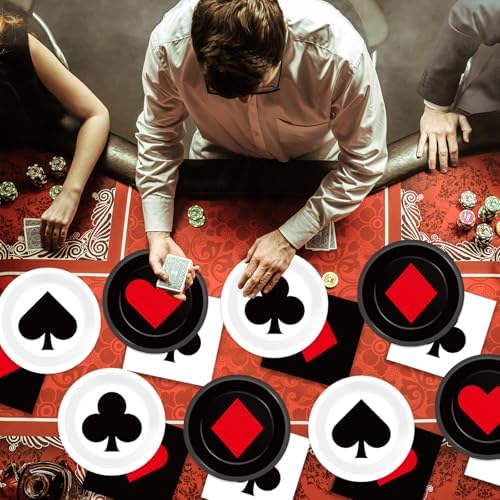 Chunnin 80Pcs Casino Party Tableware Set