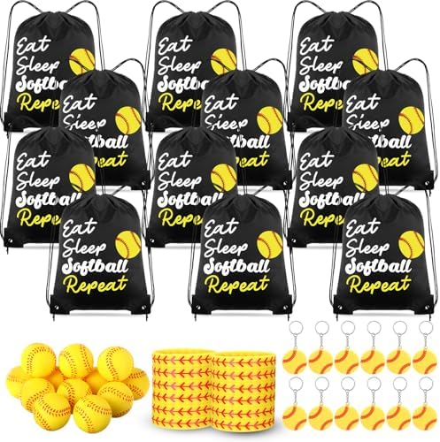 MiniInflat 48 Pcs Softball Party Favors for Kids