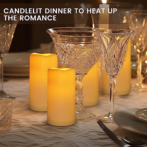 Hanzim Flameless Candles with Remote Control 2 Pack