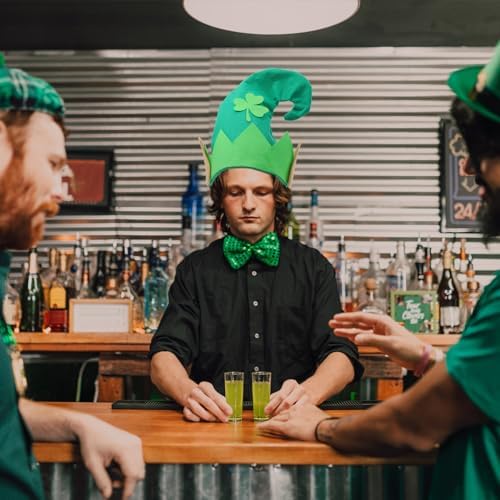 LOGOFUN Plush St Patricks Day Elf Hat Party Accessory