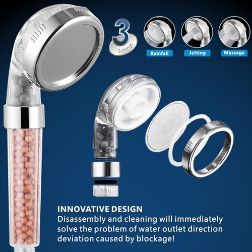 Voolan High Pressure Rain Shower Head with Handheld Spray Combo