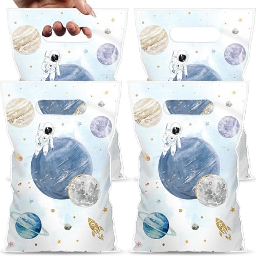 Blosssound 100 Pcs Space Party Treat Bags with Handles