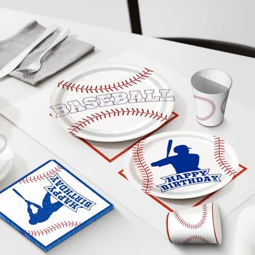 120pcs Baseball Themed Party Tableware Set