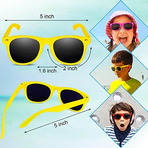 GINMIC Kids Sunglasses Party Favors 12 Pack Neon