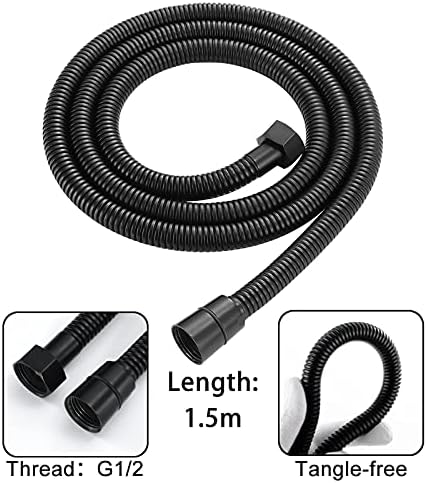 Handheld Shower Head with 15M Hose and Holder Water Saving 2 Functions Chrome