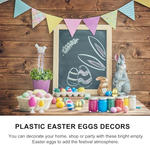10pcs Bright Plastic Fillable Easter Ornaments