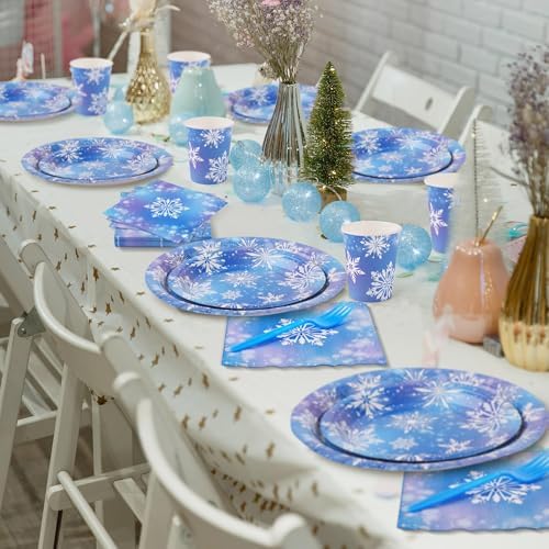 Durony 144 Piece Frozen Party Tableware Set