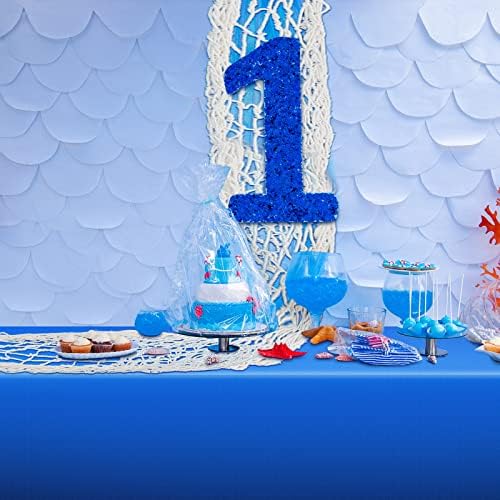 6 Pack Fish Net and Tablecloth Decor Set - Dark Blue