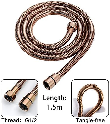 Rose Gold Handheld Shower Head Set with 15M Hose and Holder