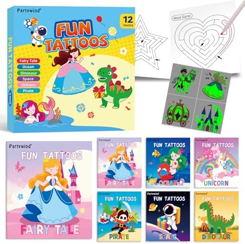 288PCS Glow Temporary Tattoos Kids Party Favor Set