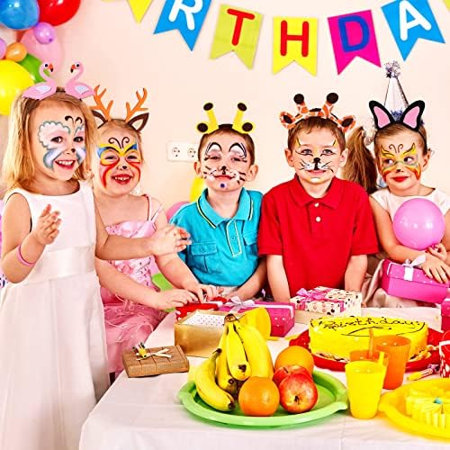 Xinnun 24 Pcs Jungle Animal Headbands for Parties and Photo Booths
