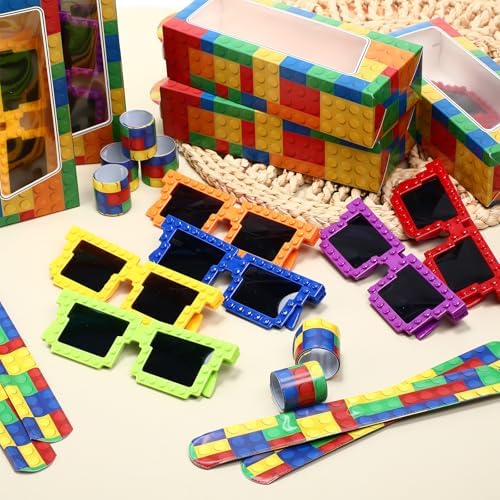 Wettarn 48 Pcs Building Block Party Favors for Kids