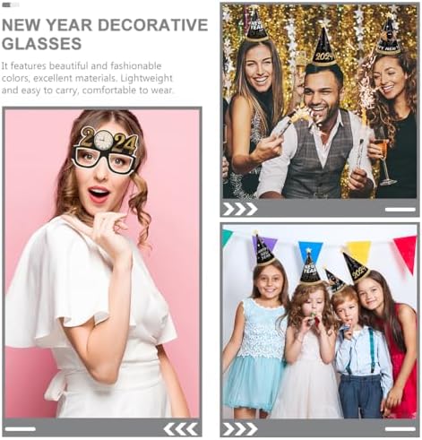 LUOZZY 72 PCS New Year Party Hats and Paper Glasses
