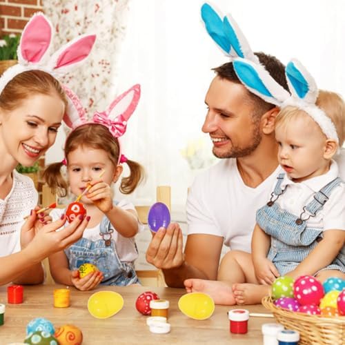 IMIKEYA 50pcs Fillable Plastic Easter Eggs for Party Decorations