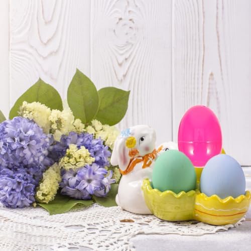 IMIKEYA 50pcs Fillable Plastic Easter Eggs for Party Decorations