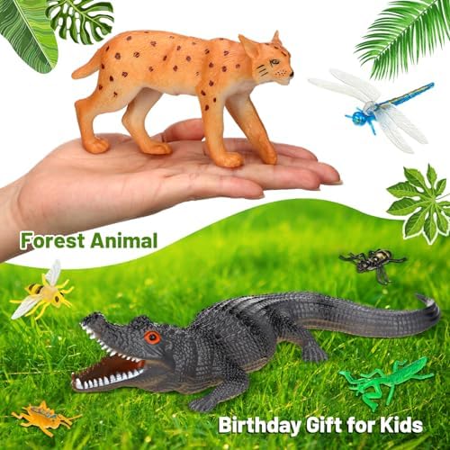 39 Pcs Rainforest Animal Figures Toy Set
