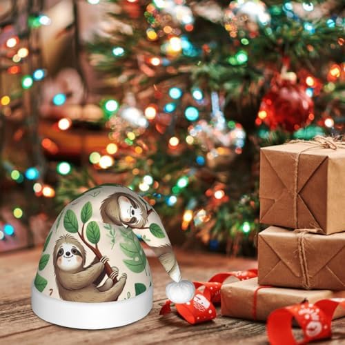 Augenstern Christmas Hat Sloth Tree Unisex Santa Hat