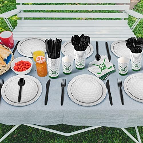 Durony 168 Piece Golf Party Tableware Set for 24 Guests