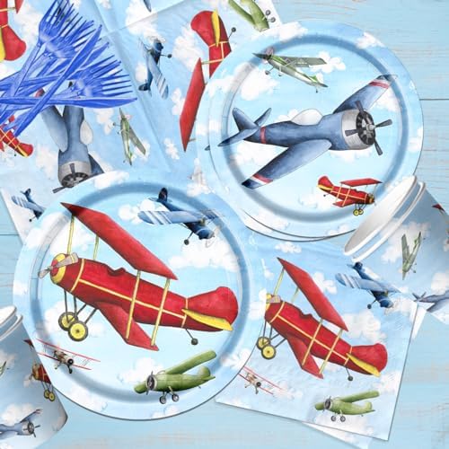 142pcs Airplane Themed Birthday Party Decorations