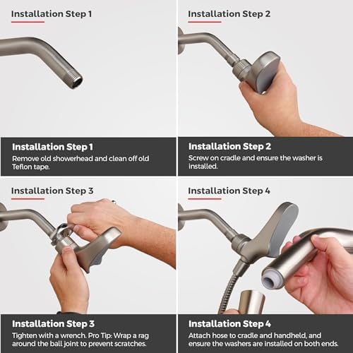 Pfister HydroFuse Handheld Shower Head with 6 Functions and 25 GPM