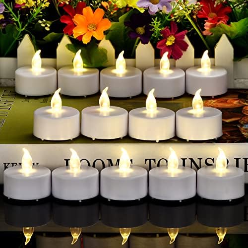Paichi Flameless LED Tea Lights 24 Pack Warm White